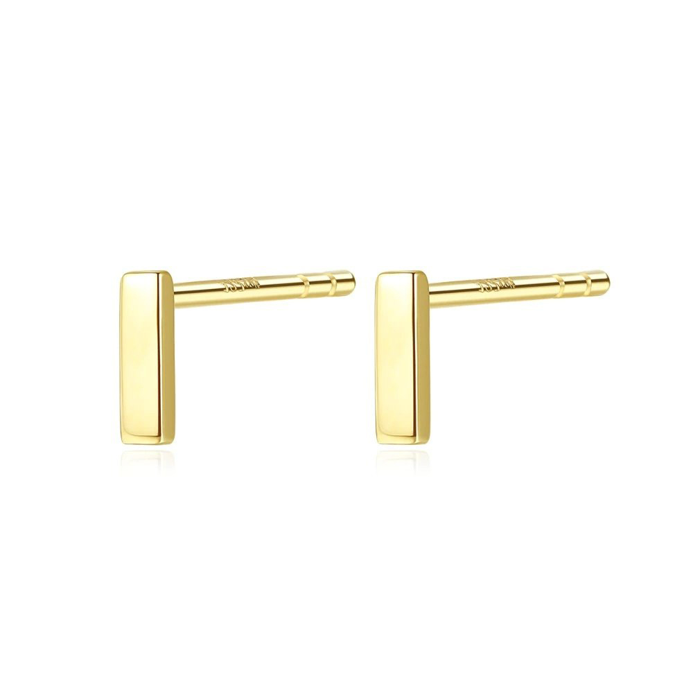 14K_Gold_Mini_Bar_Stud_Earring_oje005 14K Gold Mini Bar Stud Earrings for Women
