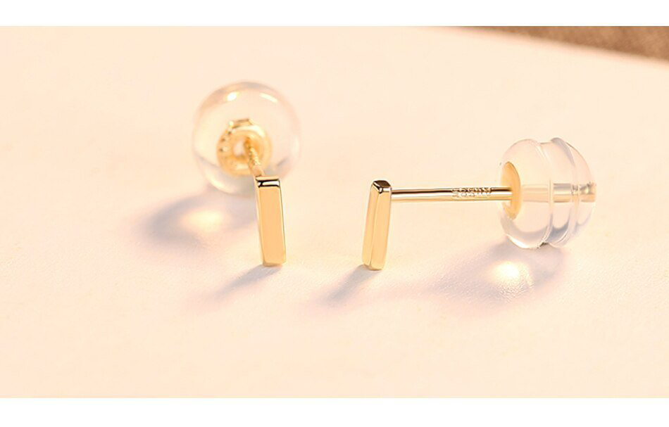 14K_Gold_Mini_Bar_Stud_Earring_oje005_08 14K Gold Mini Bar Stud Earrings for Women
