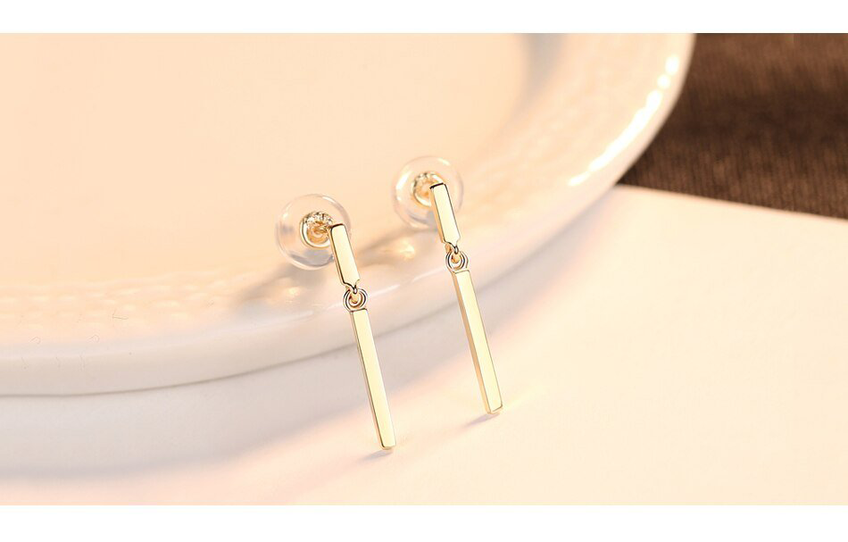 14K_Gold_Minimalist_Post_Bar_Drop_Earring_oje006_07 14K Gold Minimalist Post Bar Drop Stud Earrings for Women