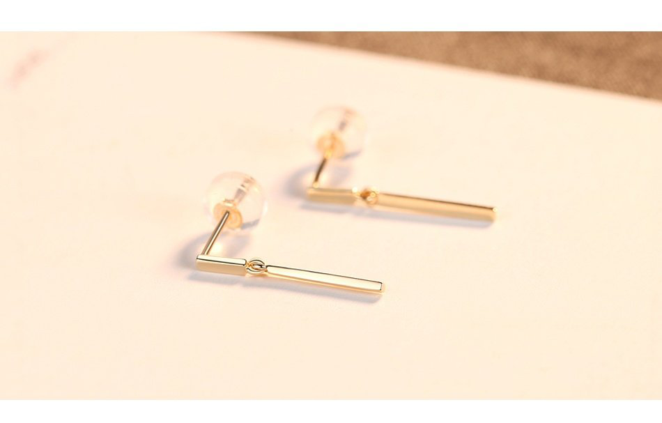 14K_Gold_Minimalist_Post_Bar_Drop_Earring_oje006_08 14K Gold Minimalist Post Bar Drop Stud Earrings for Women