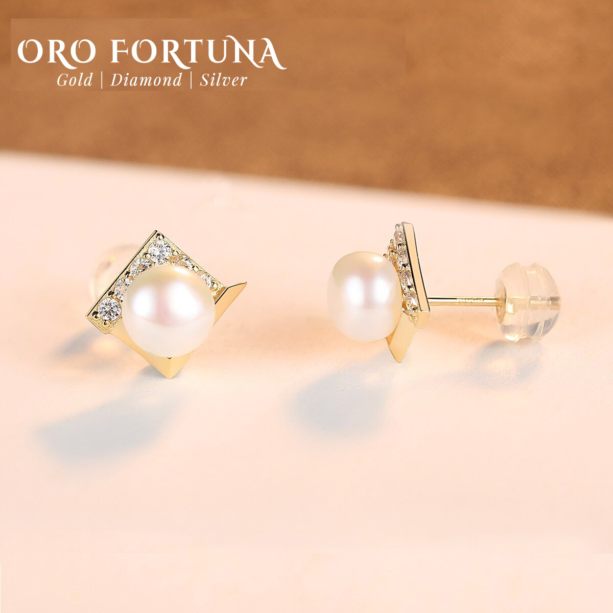 14k_Gold_Natural_Freshwater_Pearl_Stud_Earring_oje008_01 14k Gold Natural Freshwater Pearl Stud Earrings for Women