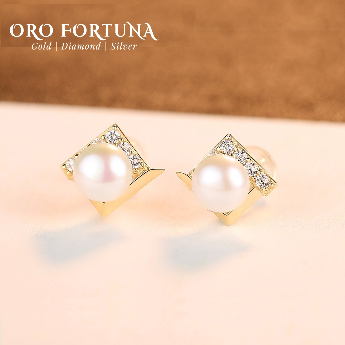 14k_Gold_Natural_Freshwater_Pearl_Stud_Earring_oje008_02 14k Gold Natural Freshwater Pearl Stud Earrings for Women