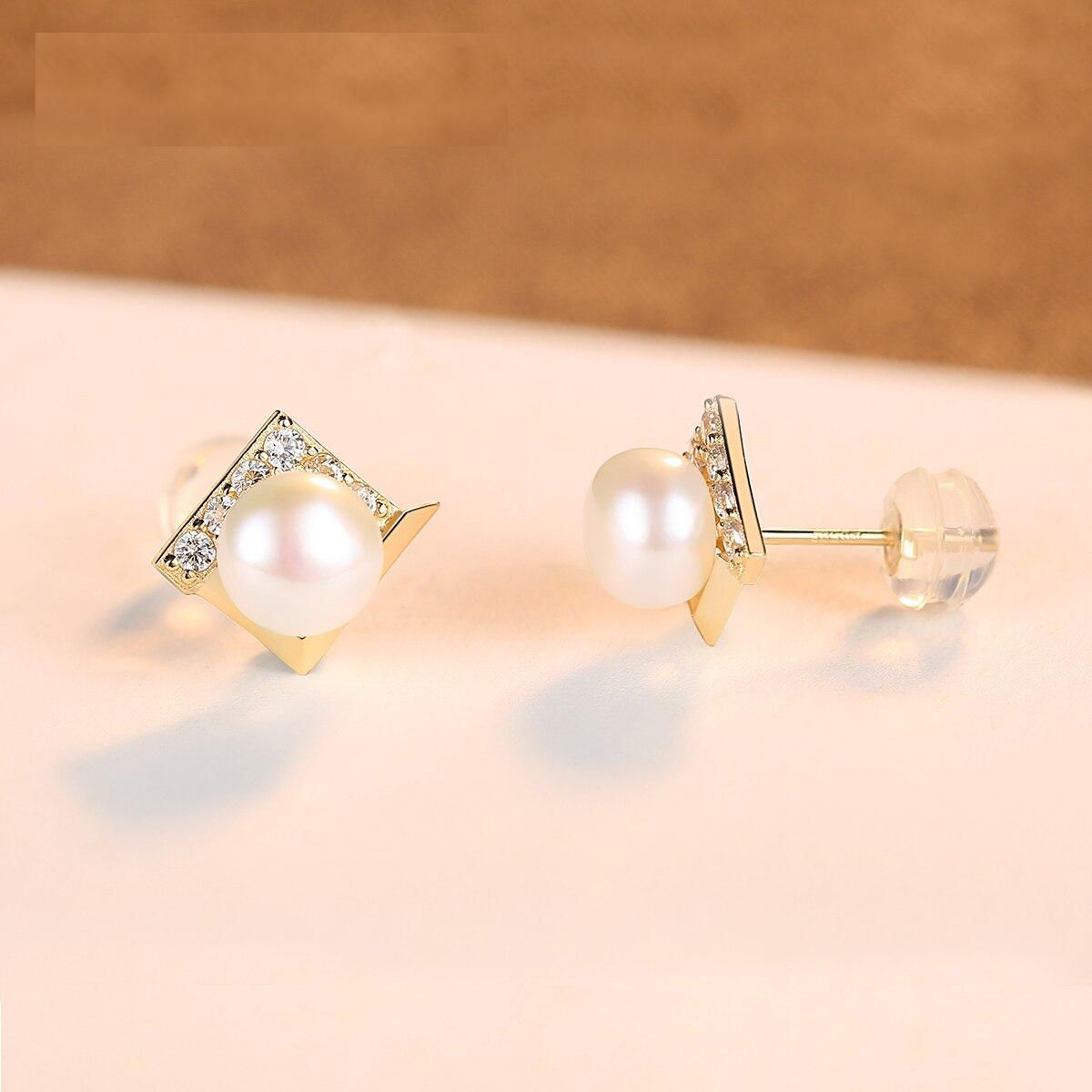 14k_Gold_Natural_Freshwater_Pearl_Stud_Earring_oje008_05 14k Gold Natural Freshwater Pearl Stud Earrings for Women