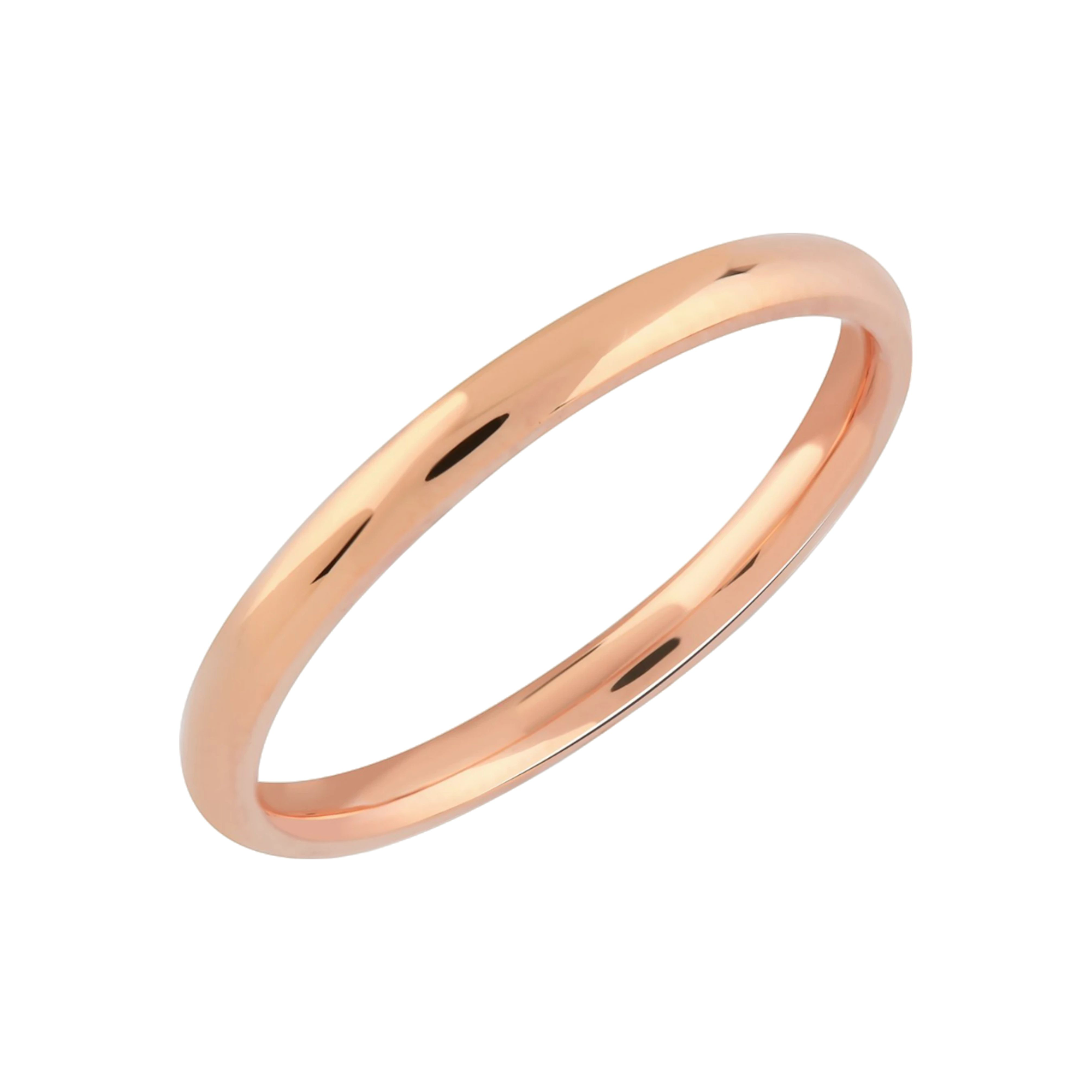 3mm wedding band 14k hollow lightweight dainty ultralight rose gold_01