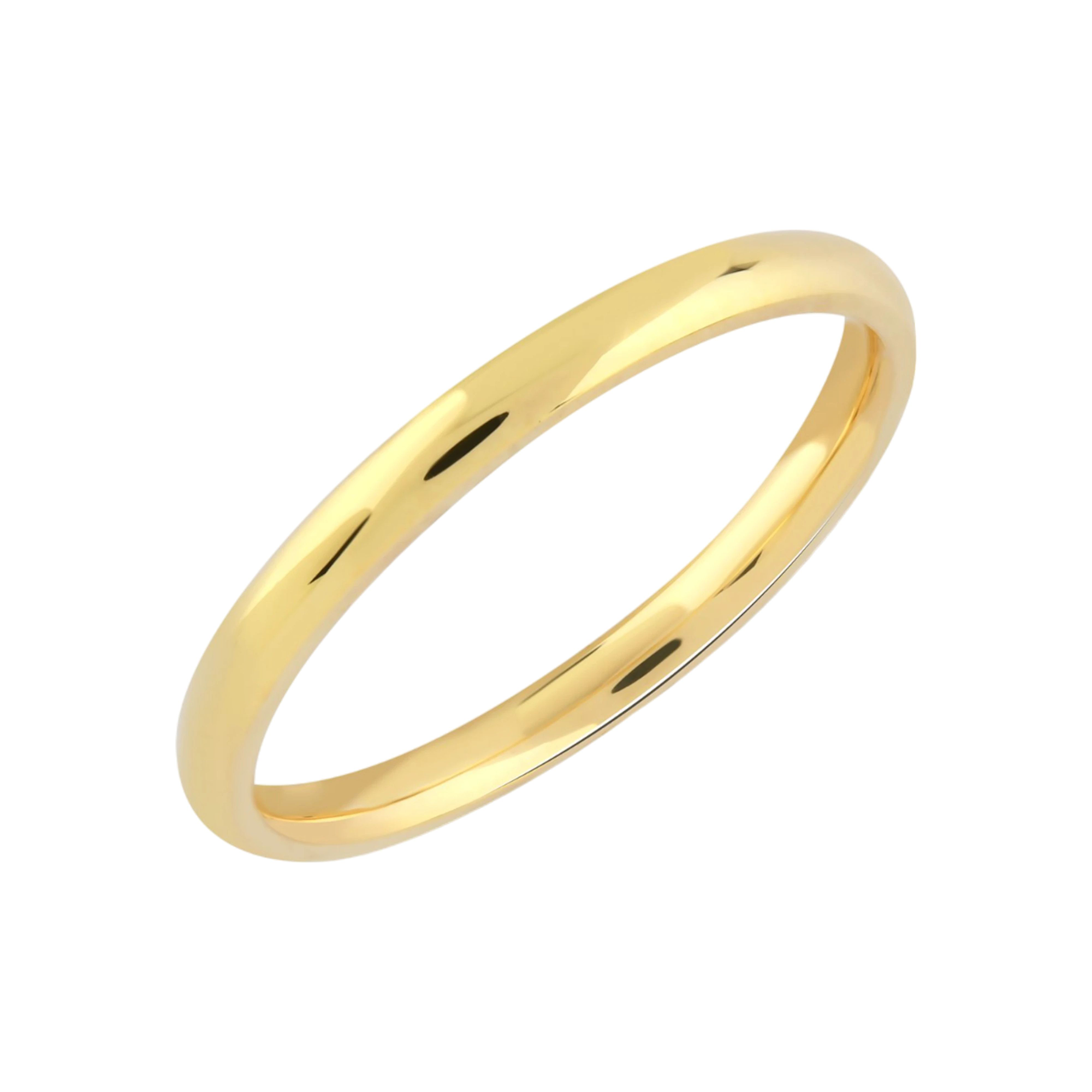3mm wedding band 14k hollow lightweight dainty ultralight yellow gold_01